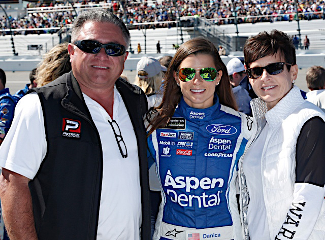 Danica Patrick with parents